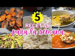 MENÚ SEMANAL 5 RECETAS/FABI ZEA