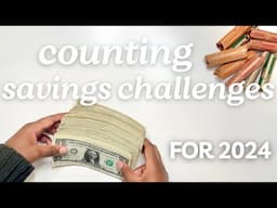 2024 SAVINGS CHALLENGE COUNTED | HOW MUCH DID I SAVE | $1 Challenge | Coin Challenge | MONETS MONEY