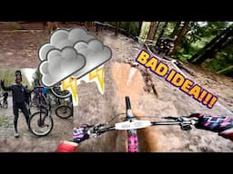 I RACE A DOWNHILL MTB RACE IN STORM HERMINIA!!!