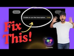 How to Fix “Unable to Use That Description” Error on Image Playground in iOS 18.2 Upgrade