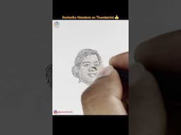 Rashmika Mandana Drawing on Thumbprint #rashmikamandanna #shorts #shortsvideo #pushpa2 #drawing