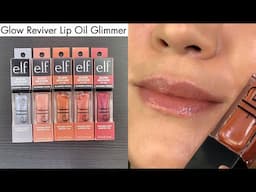 elf Glow Reviver Lip Oil Glimmers // LIP SWATCHES & REVIEW