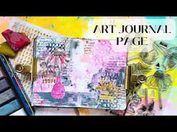 Mixed Media and Stencils - an Art Journal Page