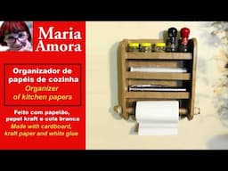 DIY ORGANIZADOR DE COZINHA EM PAPELÃO - DIY KITCHEN ORGANIZER