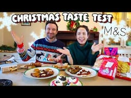 M&S CHRISTMAS TASTE TEST 2024 | Taste Testing New In M&S Christmas Food And Rating It Out Of 10