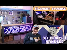 Custom Storage for 3D printer Filament and Cricut Machine with 3D printed Handles