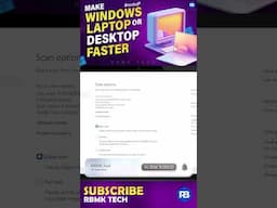 Make Windows Faster | RBMK Tech | #windows #laptop #laptoprepair #desktop #techtips #virus