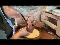 Making unique individual stew pots and sinks.