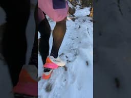 Merrell Agility Peak 5 Snowy Trail Run #trailrunning #shorts #trailrun