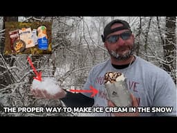 The Proper Way to Make Ice Cream and Hot Fudge Sundaes in the Snow