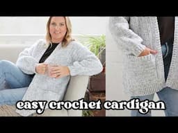 Easy Crochet Cardigan Tutorial | Nova Cardigan (Adult and Child sizes)