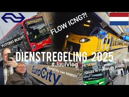 OV DIENSTREGELING 2025 #VLOG | NS Flow ICNG, EuroCity naar België, Qbuzz in ZHN #JuulVlog