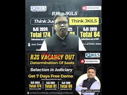 RJS Vacancy (Determination of Seats) 2025 -Secret Strategy Behind Judiciary Preparatio By- JK Sir