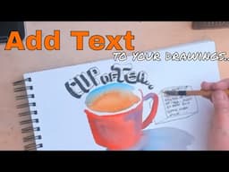 Adding Text to your drawings: Sketch book Journaling