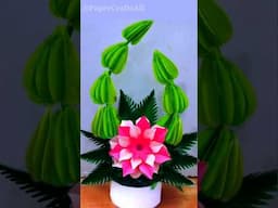 Craft ideas home decor flower making 💙💚 #shortsvideo #Diyshorts#shorts #art #shortsreel 🪴