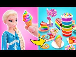 Rainbow Treats for Elsa's Party 🌈🍰🍭 BEST Clay Recipes