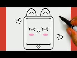 HOW TO DRAW A CUTE IPAD SIMPLE, STEP BY STEP, DRAW Cute things