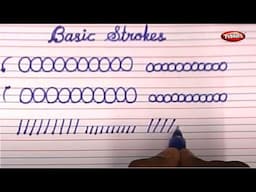 Basic Strokes and Shapes | Cursive handwriting practice | Cursive writing for beginners Lesson