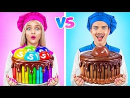 Boys vs Girls Cooking Challenge! Funny Kitchen Hacks by YUMMY JELLY