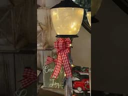 DOLLAR TREE HIGH END BIG LOTS CHRISTMAS LAMP POST DUPE #shorts #dollartree #christmas