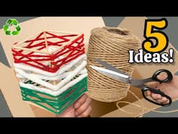 Transforming Cardboard box & Jute Rope #10 😱♻️ 5 Super Genius Recycling Ideas That Will Amaze You!