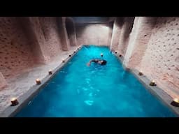 Build most beautiful natural underground villa and swimming pool