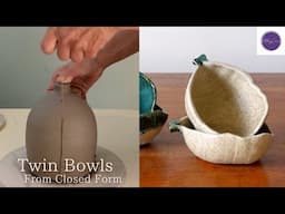 Throwing “Twin Bowls” from closed form on the potter’s wheel