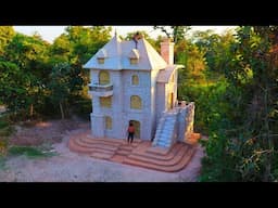 Build Most Creative Greate Beautiful Classic Designs Four-Story Villa House Designs In Forest