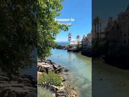 Summer in Cascais, Portugal 🏝️🌊Location: Praia da Santa Marta, Cascais, Portugal.