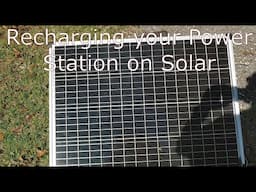 How to charge a power station from a solar panel.