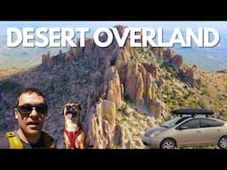 Arizona Desert Overland 🏜 Climbing Superstition Mountain ⛰️ Off-Grid Prius-Camping