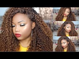 How to colour hair chestnut brown with honey blonde highlights on curly hair | Dsoarhair