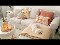 Modern Living room spring pillow decorating ideas||Living Room sofa pillow trends|interior design