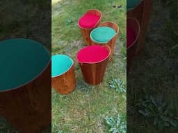 Swedish pinwood stools - Sportstugemöbler a la 1960s