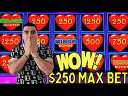 $250 SPIN & GREATEST JACKPOT On Lightning Link Heart Throb Slot