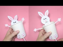 Moving Paper Bunny Toy | Easy Paper Bunny Craft