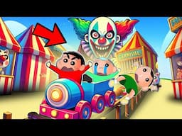 Shinchan And His Friends Trying To Escape Carnival Of Terror 😱🔥 | Shinchan Roblox Funny Game 😂