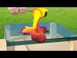 EXPERIMENT :Hot Lava VS Glass, Lava VS Plexiglass