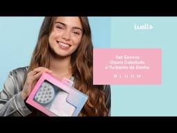 Bloom Beauty Wishes | Set Escova Couro Cabeludo e Turbante de Banho