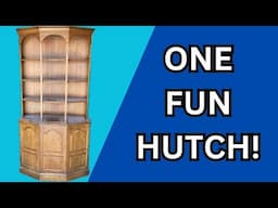 Fun Furniture Flip of a Vintage Hutch. Great Idea For a Child's Room.