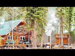 Remote Alaskan Off Grid Cabin ||FIRST FIRE IN THE SAUNA||