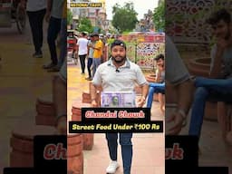 Rs 100 Street Food Challenge in Chandni Chowk #viralshorts #trending #shorts #shortsfeed