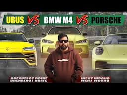 Urus Vs BMW M4 Vs Porsche 🔥🚀| Breakfast Drive Went Wrong 🥲😱