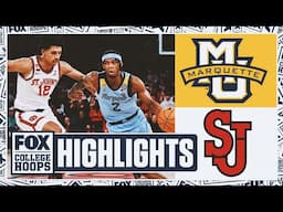 No. 11 Marquette Golden Eagles vs. No. 12 St. John's Red Storm Highlights | Fox College Hoops