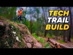 I built a Rock Drop & Log Ride on a brand new MTB Trail!