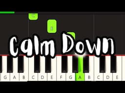 Rema, Selena Gomez - Calm Down | Very Easy Piano Tutorial