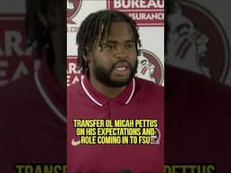 FSU Transfer OL Micah Pettus on expectations and role at FSU #FSUFootball #FloridaState