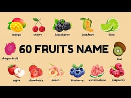 60 Daily Fruits Names in ENGLISH | English Vocabulary | Improve Your English | English Words