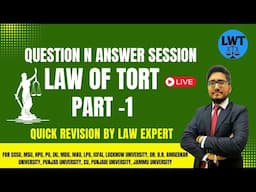 Law of Torts | question and answer sessions | CCSU | MSU | HPU | PU | ICFAI | LPU | MDU | CU | MAU