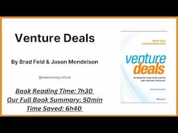 Venture Deals By Brad Feld And Jason Mendelson Full Book Summary